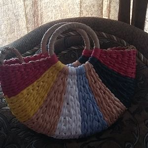 Multi Color Straw Bag